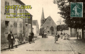 St Méry (Seine-et-Marne) - Abside de l&rsquo;Eglise – Entrée du Château