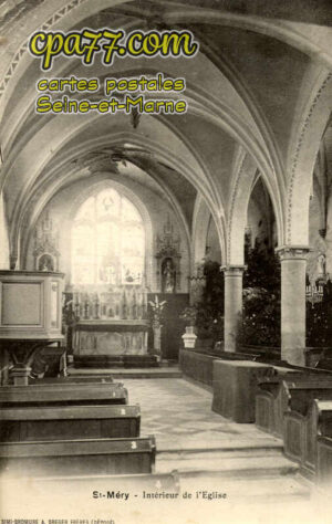 St Méry (Seine-et-Marne) - Intérieur de l&rsquo;Eglise