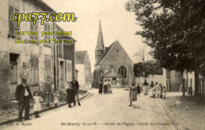 St Méry (Seine-et-Marne) - Abside de l&rsquo;Eglise – Entrée du Château