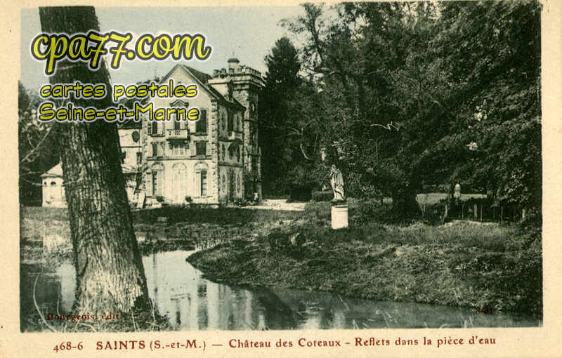Saints (Seine-et-Marne) - Château des Côteaux Reflets dans la piéce d&rsquo;eau