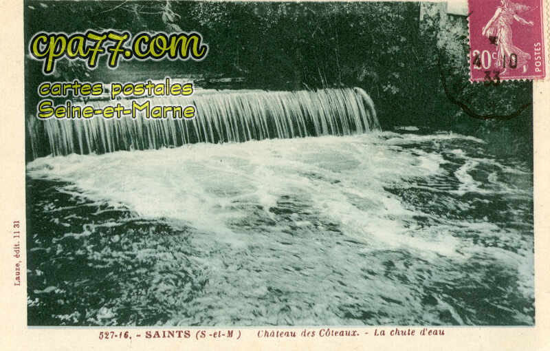 Saints (Seine-et-Marne) - Château des Côteaux – La chute d&rsquo;eau