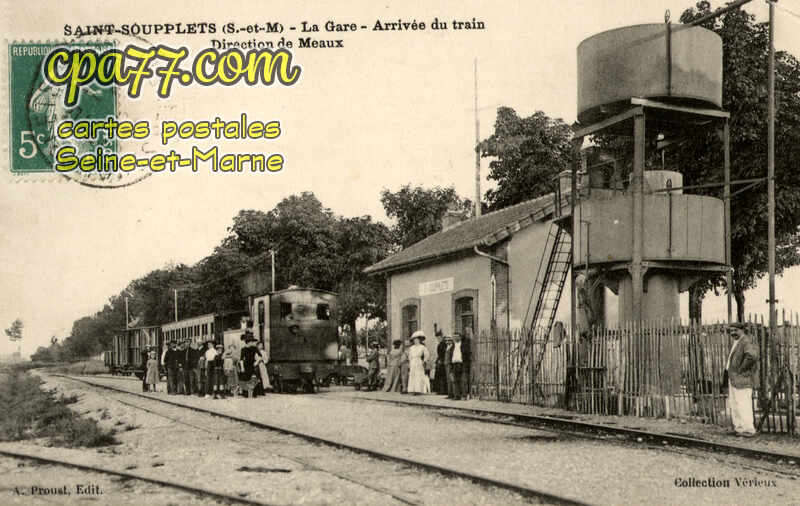 St Soupplets (Seine-et-Marne) - La Gare – Arrivée du train – Direction de Meaux