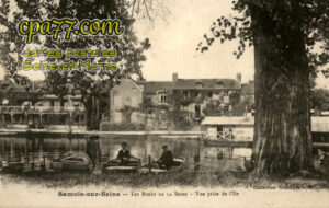 Samois Sur Seine (Seine-et-Marne) - Les Bords de Seine – Vue prise de l&rsquo;Ile