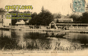 Samois Sur Seine (Seine-et-Marne) - Hôtel Beau-Rivage – Entrée du Restaurant et des Jardins