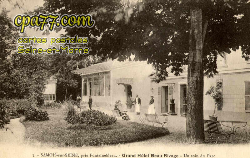 Samois Sur Seine (Seine-et-Marne) - Grand Hôtel Beau-Rivage – Un coin du Parc