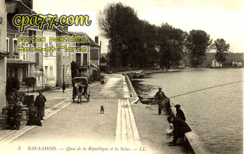 Samois Sur Seine (Seine-et-Marne) - Quai de la République et la Seine