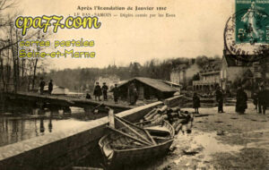 Samois Sur Seine (Seine-et-Marne) - Après l&rsquo;inondation de Janvier 1910 – Dégâts causés par les Eaux