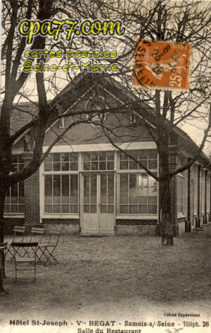 Samois Sur Seine (Seine-et-Marne) - Hôtel St-Joseph – Vve Bégat – Salle du Restaurant