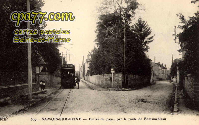 Samois Sur Seine (Seine-et-Marne) - Entrée du Pays, par la route de Fontainebleau