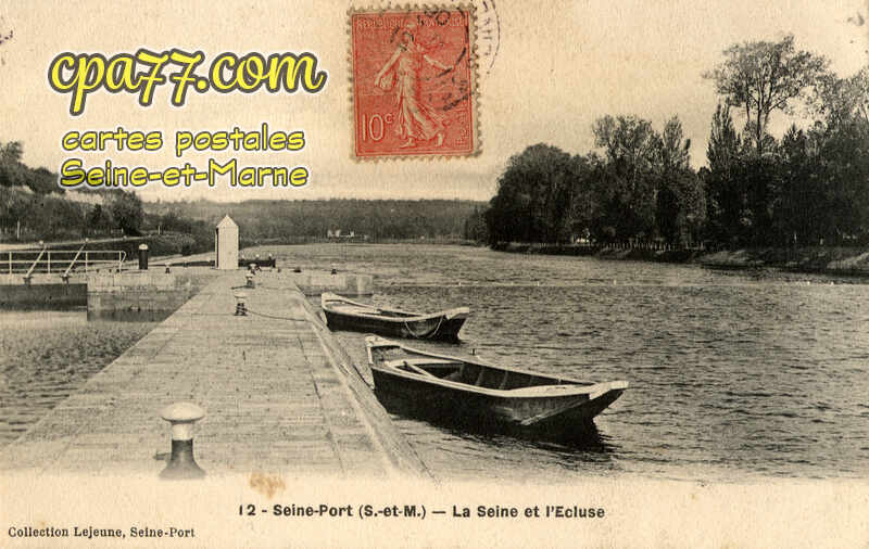 Seine Port (Seine-et-Marne) - La Seine et l&rsquo;Ecluse