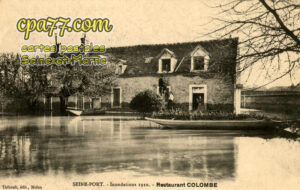 Seine Port (Seine-et-Marne) - Inondations 1910 – Restaurant Colombe