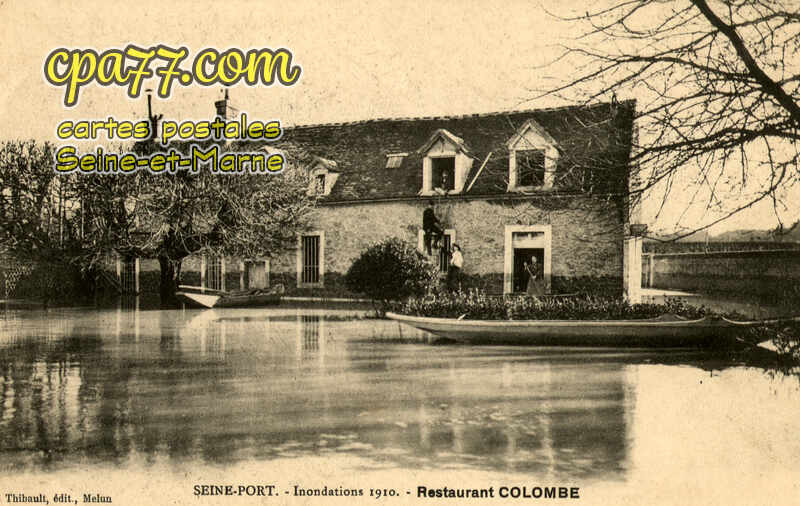 Seine Port (Seine-et-Marne) - Inondations 1910 – Restaurant Colombe