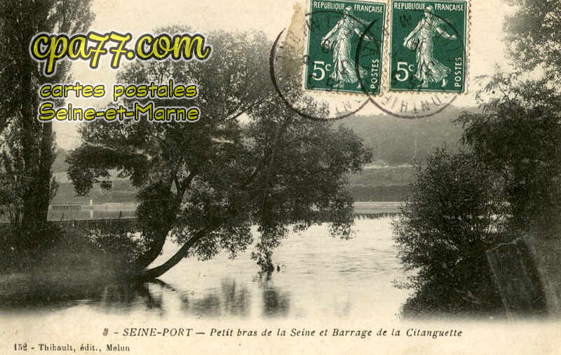 Seine Port (Seine-et-Marne) - Petit bras de la Seine et Barrage de la Citanguette