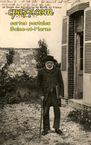 Sigy (Seine-et-Marne) - Le Doyen des Secrétaires de Mairie de France – Mr Souchoy Frédéric  – Secrétaire de Mairie de Sigy, né le 4 septembre 1815