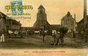 Solers (Seine-et-Marne) - Intérieur de la Ferme de la Tour et l&rsquo;Eglise