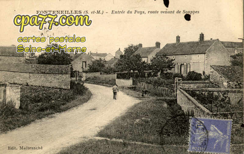Souppes Sur Loing (Seine-et-Marne) - Fonteneilles – Entrée du Pays, route venant de Souppes (en l&rsquo;état)