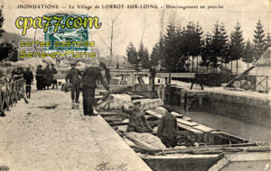 Souppes Sur Loing (Seine-et-Marne) - Inondations – Le Village de Lorroy – Déménagement en péniche