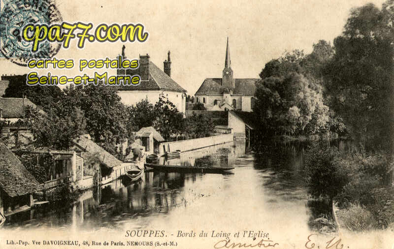 Souppes Sur Loing (Seine-et-Marne) - Bords du Loing et l&rsquo;Eglise