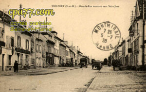 Trilport (Seine-et-Marne) - Grande-Rue montant vers Saint-Jean