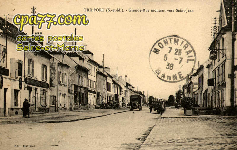 Trilport (Seine-et-Marne) - Grande-Rue montant vers Saint-Jean