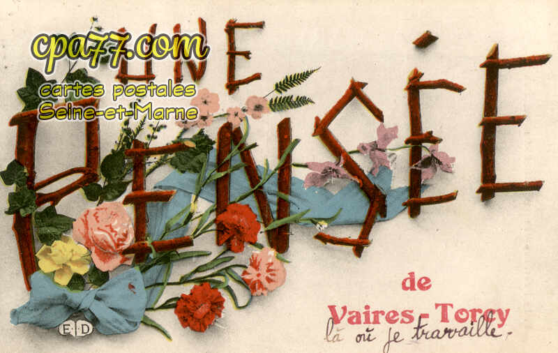 Vaires Sur Marne (Seine-et-Marne) - Carte « Une pensée »