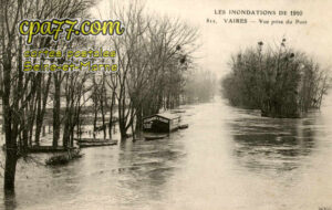 Vaires Sur Marne (Seine-et-Marne) - Les Inondations de 1910 – Vaires – Vue prise du Pont