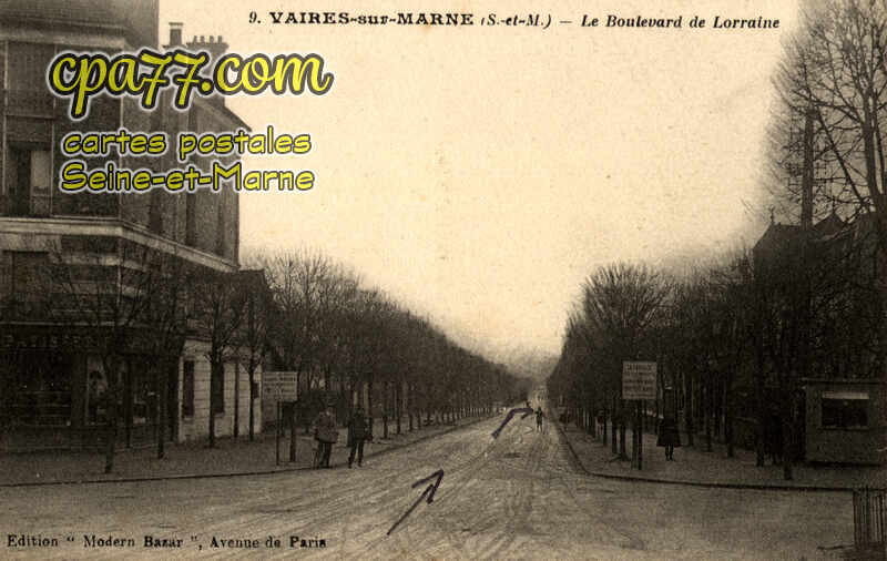 Vaires Sur Marne (Seine-et-Marne) - Le Boulevard de Lorraine