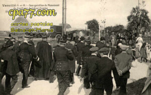 Vanvillé (Seine-et-Marne) - Inauguration du Monument du Capitaine Aviateur Camine – Départ du Cortèg »e Officiel pour le Monument