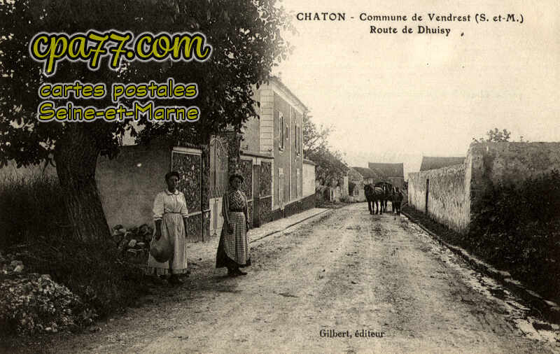 Vendrest (Seine-et-Marne) - Route de Dhuisy