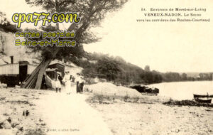 Véneux Les Sablons (Seine-et-Marne) - Environs de Moret-sur-Loing. La Seine vers les carrières des Roches-Courtaud