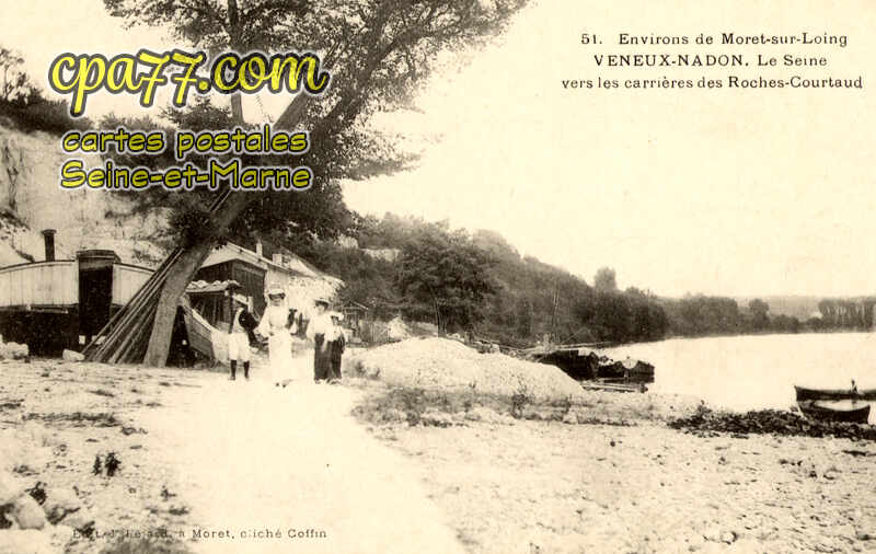 Véneux Les Sablons (Seine-et-Marne) - Environs de Moret-sur-Loing. La Seine vers les carrières des Roches-Courtaud
