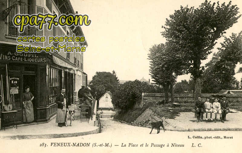 Véneux Les Sablons (Seine-et-Marne) - La Place et le Passage à Niveau