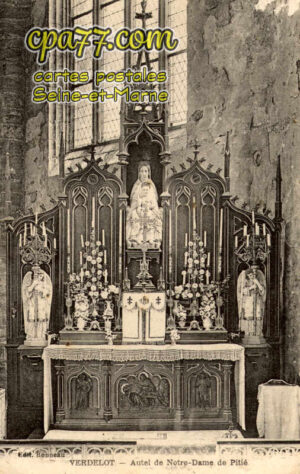 Verdelot (Seine-et-Marne) - Autel de Notre-Dame de Pitié