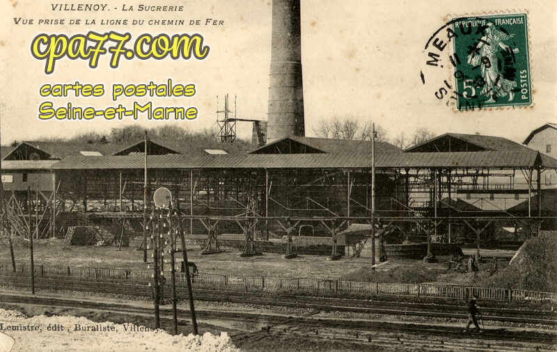 Villenoy (Seine-et-Marne) - La Sucrerie – Vue prise de la ligne du Chemin de Fer