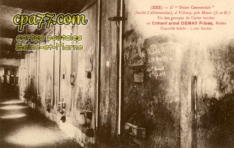 Villenoy (Seine-et-Marne) - L&rsquo;Union Commerciale » (Société d&rsquo;alimentation), à Villenoy, près Meaux – Un des groupes de Cuves verrées en  Ciment armé Demay Frères, Reims. Capacité totale : 5.100 hectos