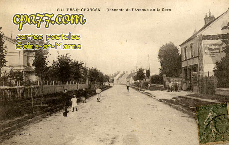 Villiers St Georges (Seine-et-Marne) - Descente de l&rsquo;Avenue de la Gare