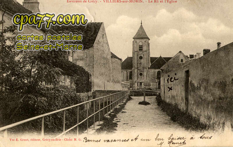 Villiers Sur Morin (Seine-et-Marne) - Le Rû et l&rsquo;Eglise