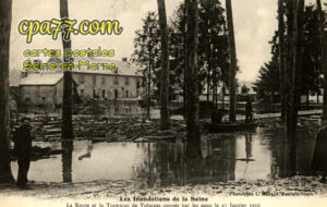 Vulaines Sur Seine (Seine-et-Marne) - Les Inondations de la Seine – La Route et le Tramway de Vulaines coupés par les eaux le 25 Janvier 1910